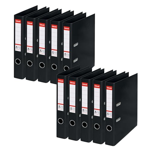 Esselte 811470 Black Ring Binder - A4-350 Sheets, 5 cm, 52 x 287 x 318 mm