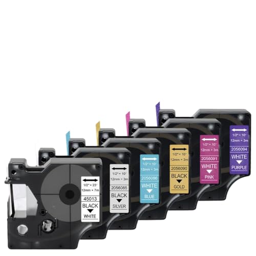 6�s�[�X12mm D1�e�[�v45013 2056085 2056086 2056090 2056091 2056094 160 280 420p�J���[�e�[�v�̃��x�����[�J�[�ƌ݊���(6PK Mixed Colors 1)