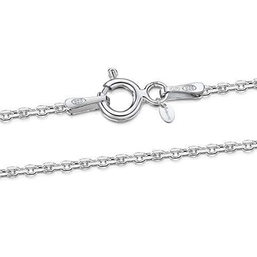 Amberta Sieraden - Echt 925 Sterling Zilver Keten - Belcher Jasseron Halskettingen - Collier voor Vrouwen en Man - Unisex - Lengte: 70cm