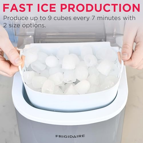 Image of FRIGIDAIRE EFIC189-Silver Compact Ice Maker, 26 lb per Day, Silver