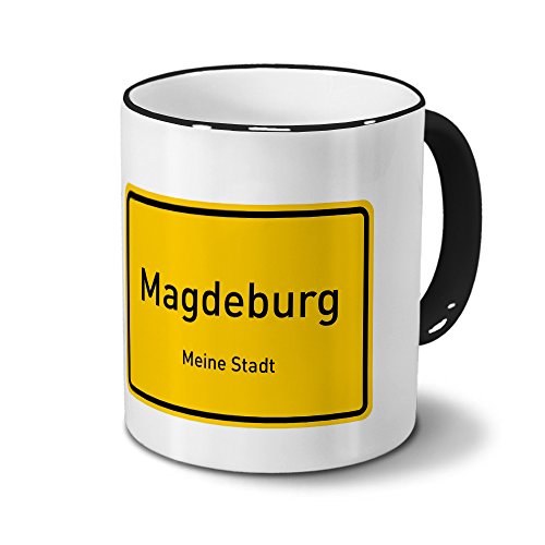 digital print Städtetasse Magdeburg - Design Ortsschild