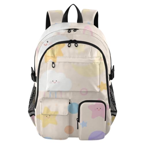 Mochila para laptop de 17.5 pulgadas con diseño de estrellas y planetas para ordenador y trabajo