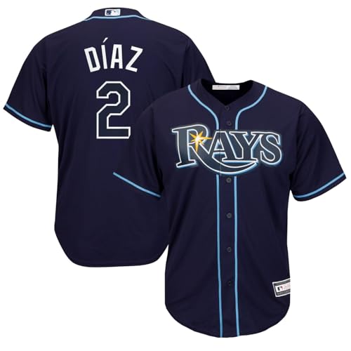 Yandy Diaz Tampa Bay Rays MLB Kids Youth 8-20 Navy Alternate Player Jersey (US Numeric 14 16 Regular Yandy Diaz Tampa Bay Rays Navy)