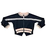  B39 Felpa Bimba Girl Twin-Set Full Zip Black/Pink Sweatshirt Kids [6 Years]