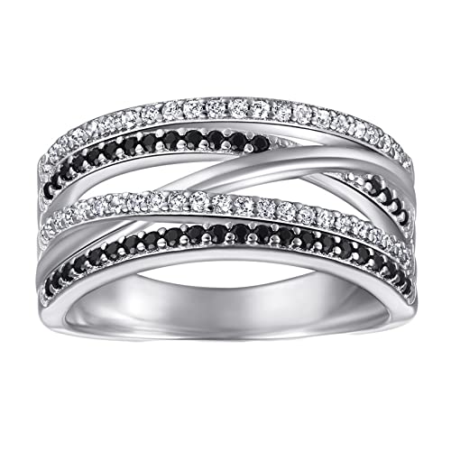 Bague argent femme croisée pavée zircons pour sublimer vos tenues
