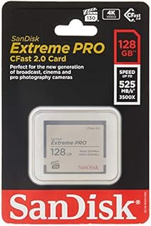 Sandisk Extreme Pro - Flash memory Card - 128 GB - CFast 2.0 - Silver (SDCFSP-128G-A46D)