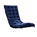 OMKMNOE Sitzkissen Gartenstuhlauflage, Indoor Outdoor Stuhlauflagen Hochlehner-Auflage Sitzauflage Kristall Samt Terrasse Sessel Deckchair Liege Rocking Stuhl Pad 120X48x10cm,Blau,48 * 120cm