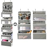 🌱 Premium-Material: Diese hängend organizer besteht aus dickem und robustem vliesstoff material, Die Naht ist fest,Hat eine gute Atmungsaktiv und Haltbarkeit. 4 Einstellbare Haken und 12 Klettverschluss können die organizer fest hinter der Tür oder im Schrank aufhängen.Das transparente Fensterdesign macht Ding auf einen Blick klar.