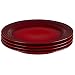 Le Creuset PG9100S4-2967 Dinner Plates (Set of 4), 11.25", Cerise (Cherry Red)