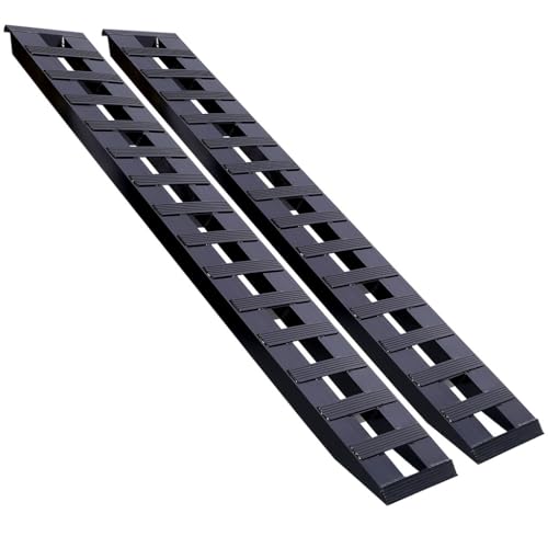 Rampas de carga de aluminio resistente 8800 lbs 84x14 pulg negro miniatura 1