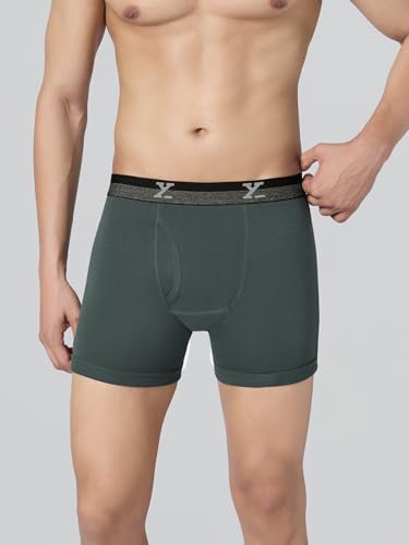 Image of XYXX Men's Nova Cotton Boxer Brief for Men Pack of 2 |Regular Fit with intellifresh No-Marks Waistband | Solid Underwear for Men Combo