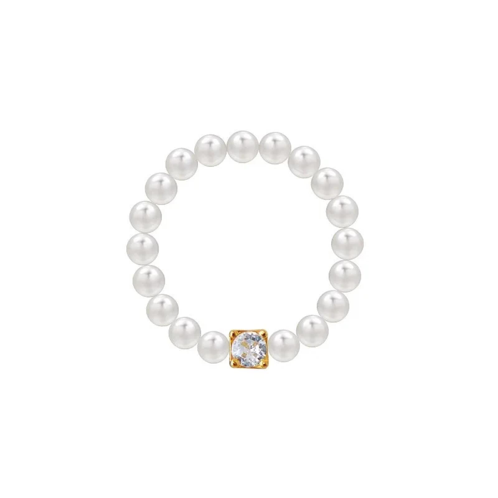 Ring Ringe Damen Bijouterie Herren Mode Süße Reis Korn Perle Zirkon Ring Für Frauen Nische Vintage Einfache Exquisite Schmuck Zubehör Für Mädchen