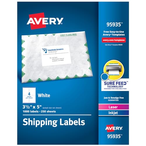 Étiquettes d'adresse d'expédition Avery pour sécuriser le collage de vos courriers