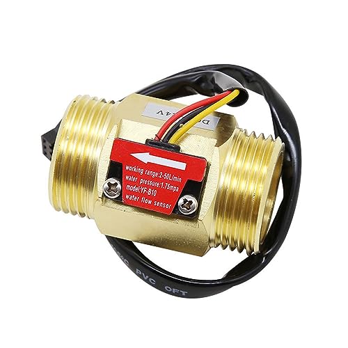 Mejores precios y opiniones de Se contador agua para comprar hoy. 31 GREDIA Interruptor de sensor de flujo de agua de latón con rosca macho G1', efecto pasillo, fluidímetro líquido, contador BSP 2-50L/min (58 mm de longitud total)
