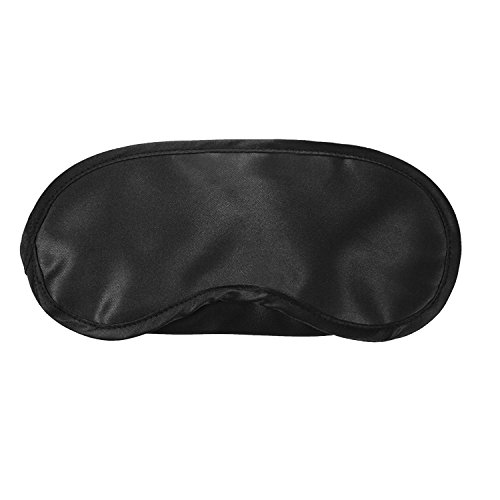 Máscara de Ojos / Máscara para Dormir, Máscaras del Sueño para los Hombres y las Mujeres, Suave Liviano y Confortable para Dormir, Viajar, Siesta, Trabajo por Turnos, Color Negro, 1 Pack