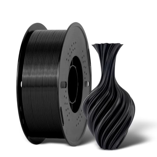 Image of Kingroon Silk PLA Filament 1.75mm, 3D Printer Filament Black 1kg