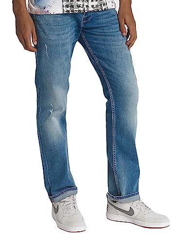 Kaporal Homme Jeans / Jean coupe droite Bastian, Bleu, 30x34