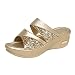 Sandalias Cuña Mujer Verano Plataformas Chanclas Correa de Tobillo Sandalias Romanas Cómodos Sandalias de Punta Abierta Tobillo Zapatos de Playa Moda Fiesta riou