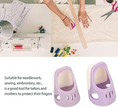 Lot De 4 Dés à Coudre En Silicone Pour La Couture à La Main La Broderie Le Point De Croix Et Les Travaux D Aiguille Protege Doigts Antiderapants Pour  P14951432