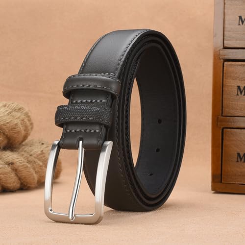 3.4 Cm Belt Men's Belt Business Casual Simple Perforated Belt Pu Imitation Leather Men's Belt 105cm,115cm,125cm2