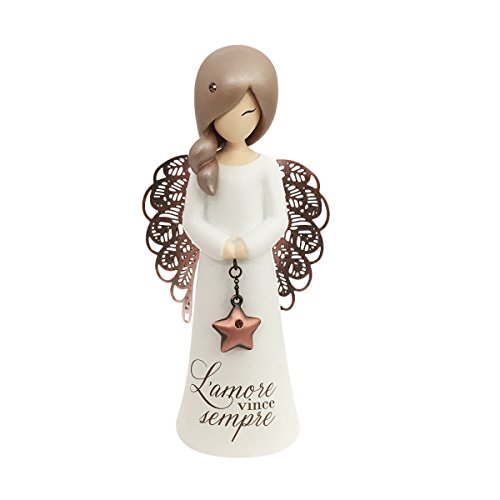 You Are An Angel ASF006I Figurina Angelo, Ceramica, Bianco, 12.5 cm