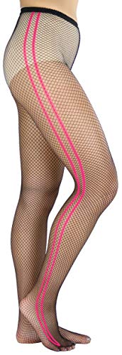 Image of ToBeInStyle Womens High Fashion Sheer Full Footed Vertical Stripe Tights