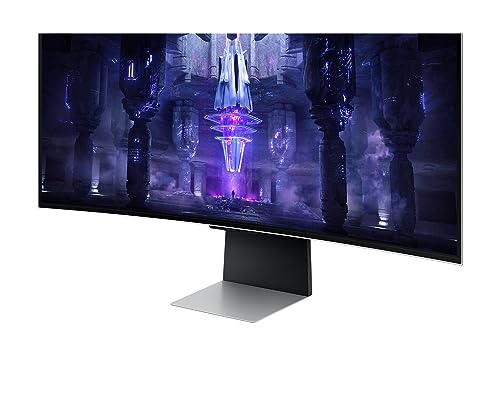 Monitor Gaming Odyssey OLED G8 (S34BG850), Curvo (1800R), 34'', 3440x1440 (WQHD), 21:9, HDR10+, OLED, 175 Hz, 0,1 ms, Freesync Premium, Micro HDMI, USB-C, Mini-DP, WiFi, Bluetooth, Casse, HAS - Monitor - Immagine 7