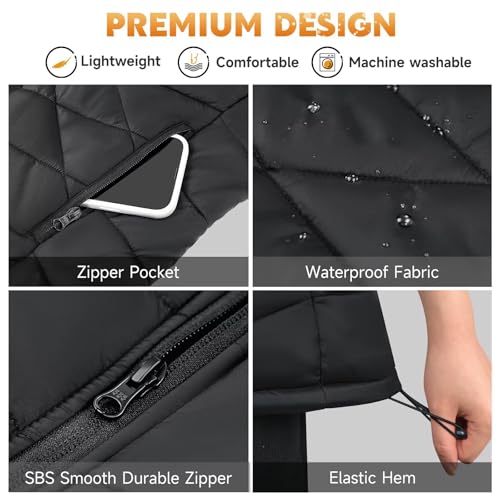 Image of KOVNLO Heated Vest for Women With Battery Pack Included, Smart Controller with Light-out Design, Electric Heated Jackets