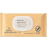 McKesson Baby Wipes, Baby Powder Scent (1 Pack, 72 Wipes) - Aloe & Vitamin E, 99% Water, Flip-Top Lid, Wipes for Sensitive Skin & Diaper Rash, 6.8 in x 7 in, 72 per pack
