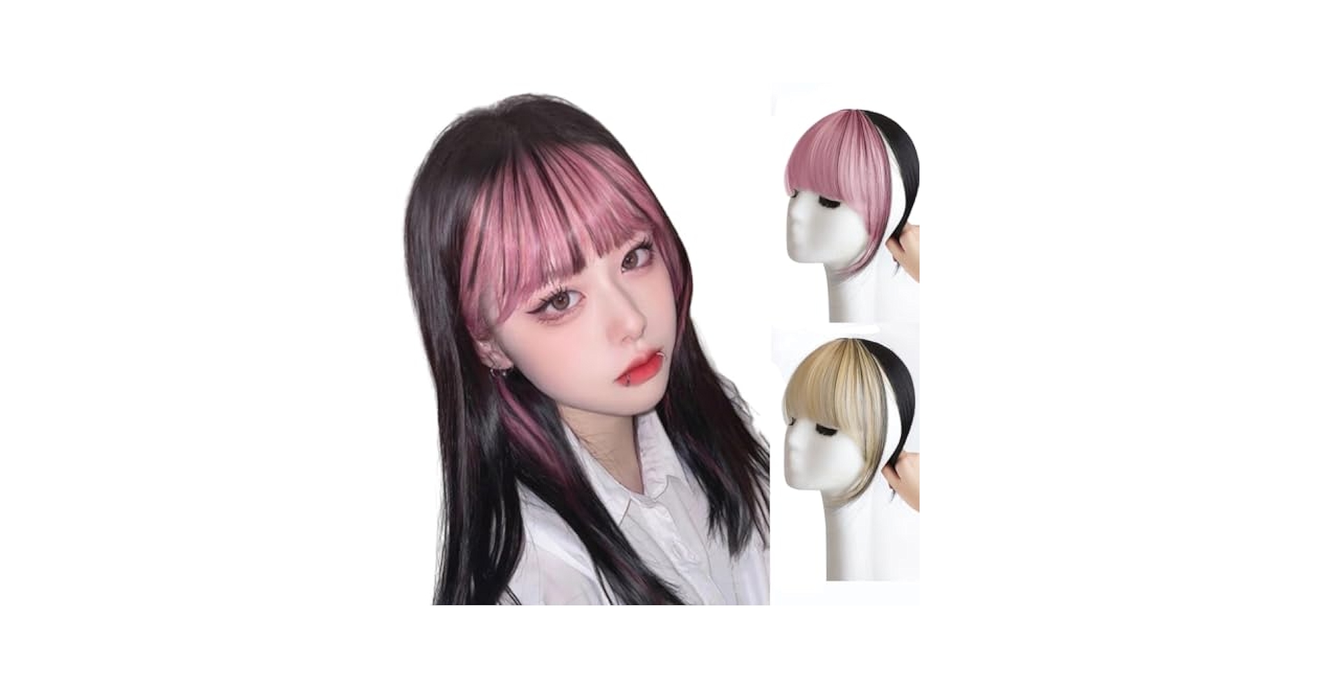 ウィッグ・エクステ pon Amazon.co.jp: 3D構造 カラフル 前髪 ウィッグ エクステ