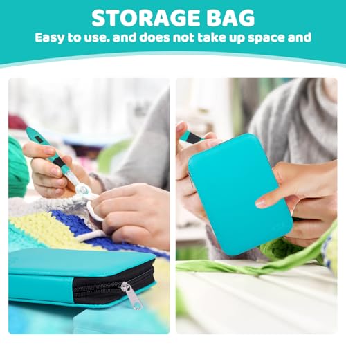 Conjunto digital de agulhas de crochê – Contador ergonômico original para rastrear linhas e pontos –