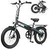 Gotrax 20 Folding Electric Bike with 40Miles (Pedal-assist1) by 48V Battery, 20Mph Power by Peak 500W, Adult Electric Bicycle with 5 Pedal-Assist Levels& LCD Display, Suitable for Commuting