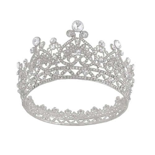 Diadema corona de plata fina para regalo de quinceañera, damas de honor y novias
