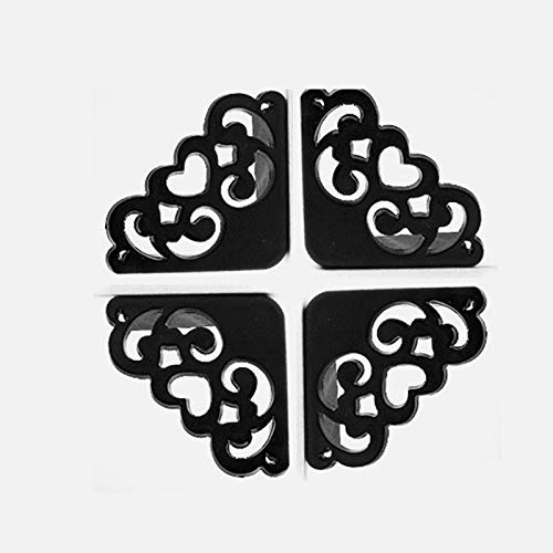 EYCFSJ チャイルドセーフティコーナーガード 8個/ロット中空花柄ソフトベビーセーフコーナープロテクターキッズテーブルデスクコーナーガード子供用セーフティガード8個ブラックラブ