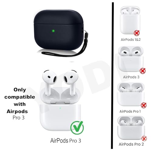 Image of YODI Case Cover for Airpods Pro|Pro 2|Airpods Pro 3|Airpods 4 Pouch, Silicone Cases with Cleaner Kit 360 Drop Protection,Shock-Resistant ((Leather-Blue), Airpods Pro 3 (2025))