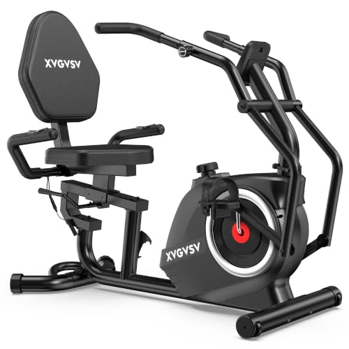Image of Recumbent Exercise Bike, Recumbent Stationary Bike for Home, Recumbent Bike with 400LB Weight Capacity Whisper-Quiet 16 Levels Magnetic Resistance Heart Rate and Multi-Function LCD Comfortable Seat