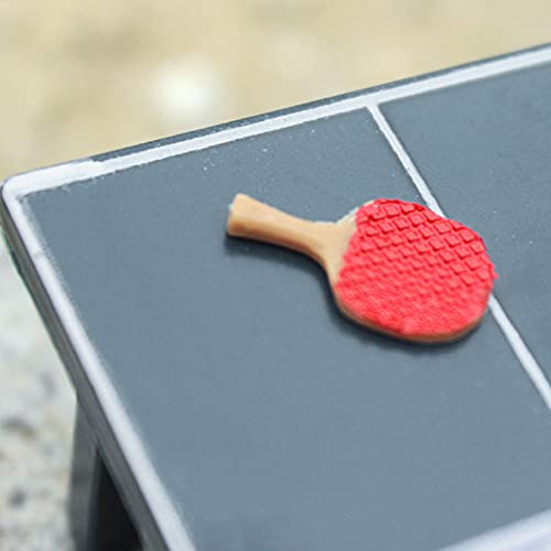 Lot De 3 Mini Raquettes De Tennis + Balles - Porte-clés Décoratifs Miniatures - Pour Maison De Poupée, Décoration, Artisanat