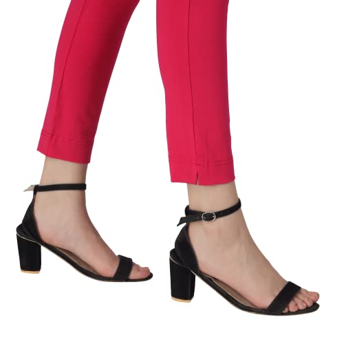 Image of ON&ON Women's Cotton Stretchable Slim Fit Straight Pants Trouser for Casual Wear and Office Wear