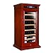 SHENXINCI Estilo Retro Nevera para Vinoteca de Madera Maciza, Capacidad para 72 Botellas Estándar de Vino,Control de Temperatura: 12-18 ℃,con Partición y Luces LED,Negro