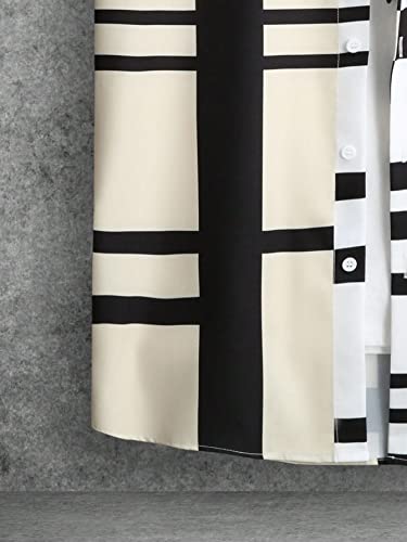 WDIRARA Men's 2 Piece Outfits Button Down Short Sleeve Collared Shirt and Shorts Set4