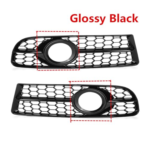 Rejillas de panal para Audi A4 B7 S4 con acabado negro brillo resistente 2