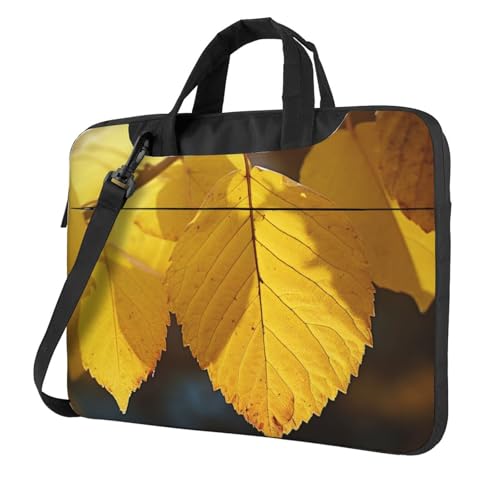 Bolso Maletín Laptop Unisex con Hojas Amarillas miniatura 1