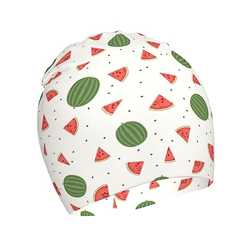 Rqzwdq Watermelon Print Kids Beanie Hats Warm Knit Beanie Cap Skull Caps Gifts Decor for Boys Girls White