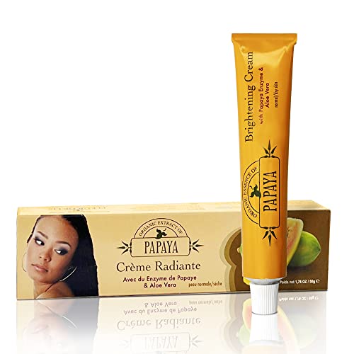 Papaya Brightening Cream 50g - Formulated to Improve Clarity and Skin Radiance, with Papaya, Alpha Arbutin and Aloe Vera