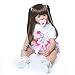 Produktbild iCradle Reborn Dolls Realistisch Aussehende 24 Zoll 60 cm Wiedergeborene Babypuppen Weiche Silikonpuppen Lebensechte Prinzessin Mädchen Kleinkind Puppe Spielzeug (Item 6)