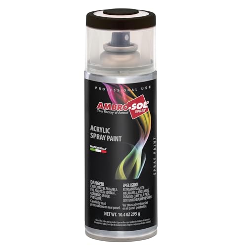 Ambro-Sol - Mehrzweck Acryllack Spray V400PAST6, Hochglanzfarbe für Innen und Außen, Acryl Spray für Alle Materialien, 400 ml Recyclebare Acryl Sprühfarbe Weißblech-Sprühdose - Matt