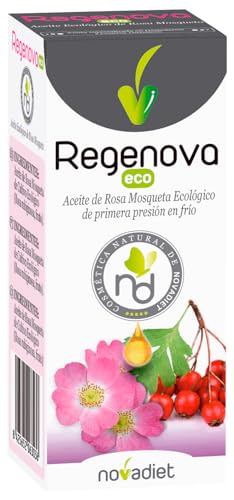 Novadiet - REGENOVA ECO 15 ML con Aceite de Rosa Mosqueta Ecológico - Regeneración y Hidratación Profunda - Promueve Cicatrización y Mejora de Manchas - Uso Externo - Envase 15 ml