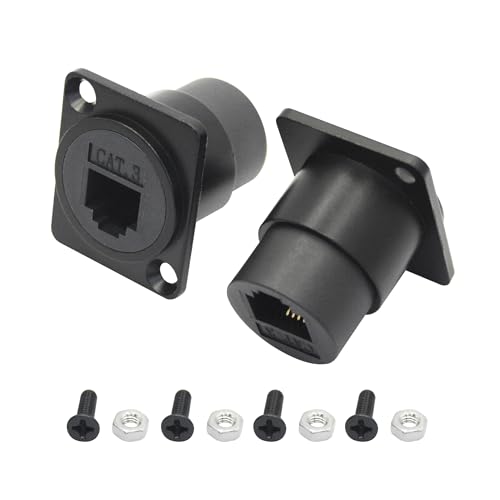 Adaptador RJ11 Cat3 pasante tipo D chasis metálico robusto para rack telefónico