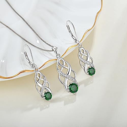 Infinity Celtic Knot Necklace 925 Sterling Silver Irish Pendant Birthstone Jewelry for Women4