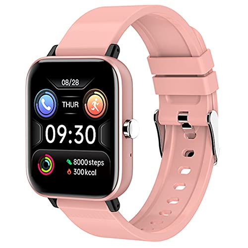 Preisvergleich Produktbild BNMY Smartwatch Bluetooth Telefonieren Herren Männer Musiksteuerung Fitness Tracker Schrittzähler Schlafmonitor Herzfrequenz Stoppuhr Kompatibel Für Android IOS,Rosa